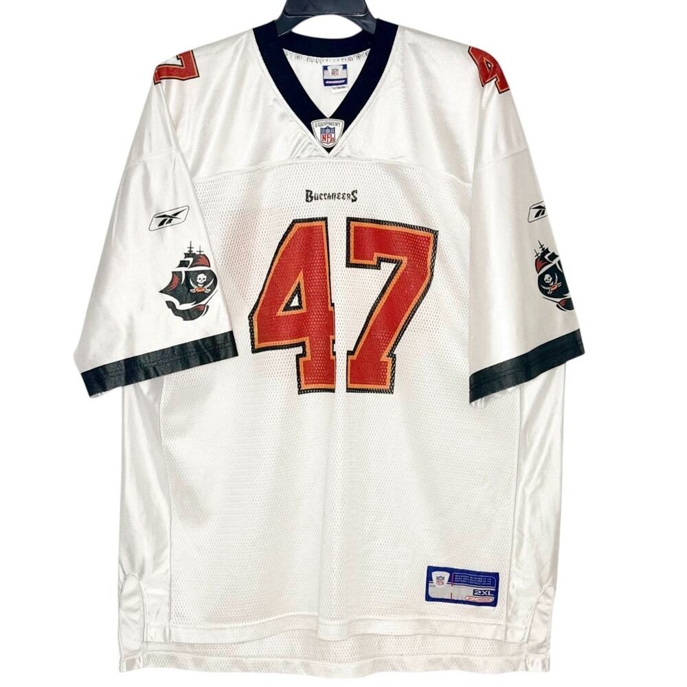 Vintage 2002 Reebok John Lynch 47 Tampa Bay Buccaneers Jersey 2XL Super Bowl Era